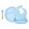 Silicone Dining Set OF 3PCS | Mineral Blue