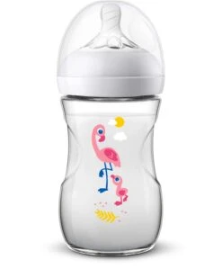 Philips Avent Natural 9oz/260ml Flamingo Design Bottle