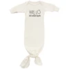 Hello I'm New Here | Organic Infant Gown | Black | 0-3m