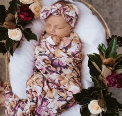 Baby Jersey Wrap + Topknot | | Leilanie