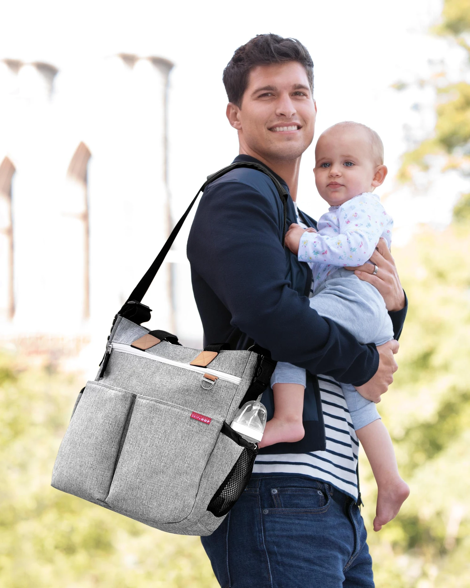 Skip Hop Duo Signature Diaper Bag | Grey Melange 3 Skip Hop Duo Signature Diaper Bag | Grey Melange - Image 3
