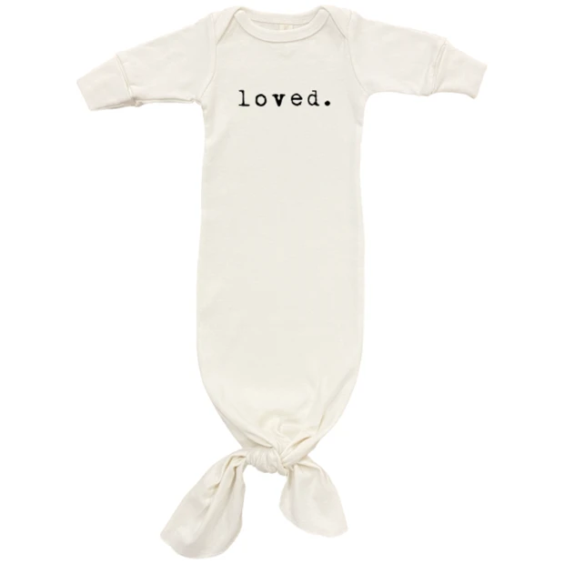 Loved - Organic Infant Gown - Olive 0-3m