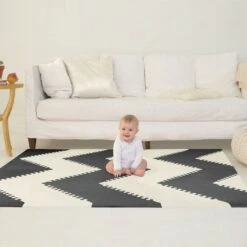 Skip Hop Playspot Interlocking Foam | Black &amp; Cream
