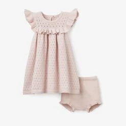 Pointelle Dress + Bloomer | Brush Pink