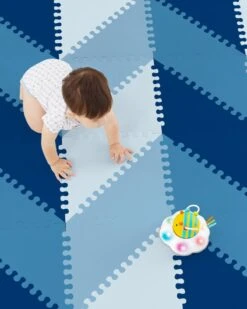 Skip Hop Playspot Interlocking Foam Tiles | Blue Ombre