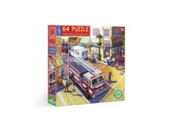 Eeboo Fire Truck In The City | 64 Puzzle