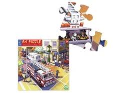 Eeboo Fire Truck In The City | 64 Puzzle -Cheap Baby Products Store FIRETRUC4