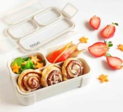 Bento Style Lunch Box | Mini 3 Compartments | Coral -Cheap Baby Products Store GREY MINI 1