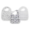 Aden + Anais Silky Soft 3-Pack Snap Bib | Indigo Shibori