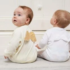 Angel Wings Sleepsuit | Velour Gold -Cheap Baby Products Store MarieChantalVelourSleepsuitGold4 600x600 1