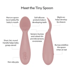 Ezpz First Food Set | Blush -Cheap Baby Products Store Meet the Product Tiny Spoon Blush 1