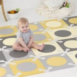 Skip Hop Playspot Interlocking Foam Tiles | Gold &amp; Cream -Cheap Baby Products Store OIP 52