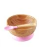 CITRON BAMBOO SUCTION BOWL &amp; SPOON | PINK