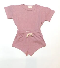 Pink Waffle Knit Set