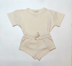 White Waffle Knit Set -Cheap Baby Products Store White4