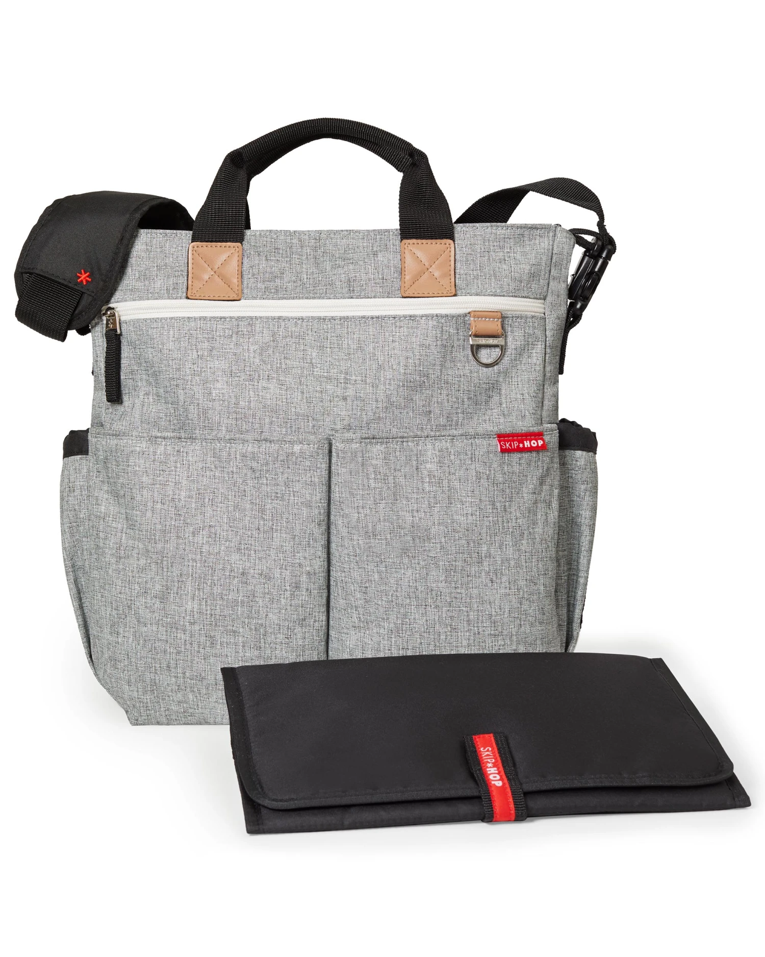 Skip Hop Duo Signature Diaper Bag | Grey Melange 2 Skip Hop Duo Signature Diaper Bag | Grey Melange - Image 2