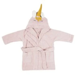 Hooded Bathrobe | Pale Rose | Unicorn