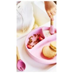 Silicone Dining Set OF 3PCS | Mineral Blue -Cheap Baby Products Store akr mk 101070020 minikoioi silicone dining set of 3pcs pinky pink 16585025400