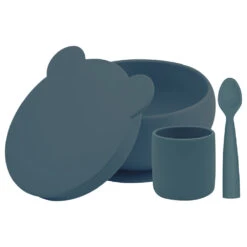 Silicone Dining Set OF 4 PCS | Deep Blue