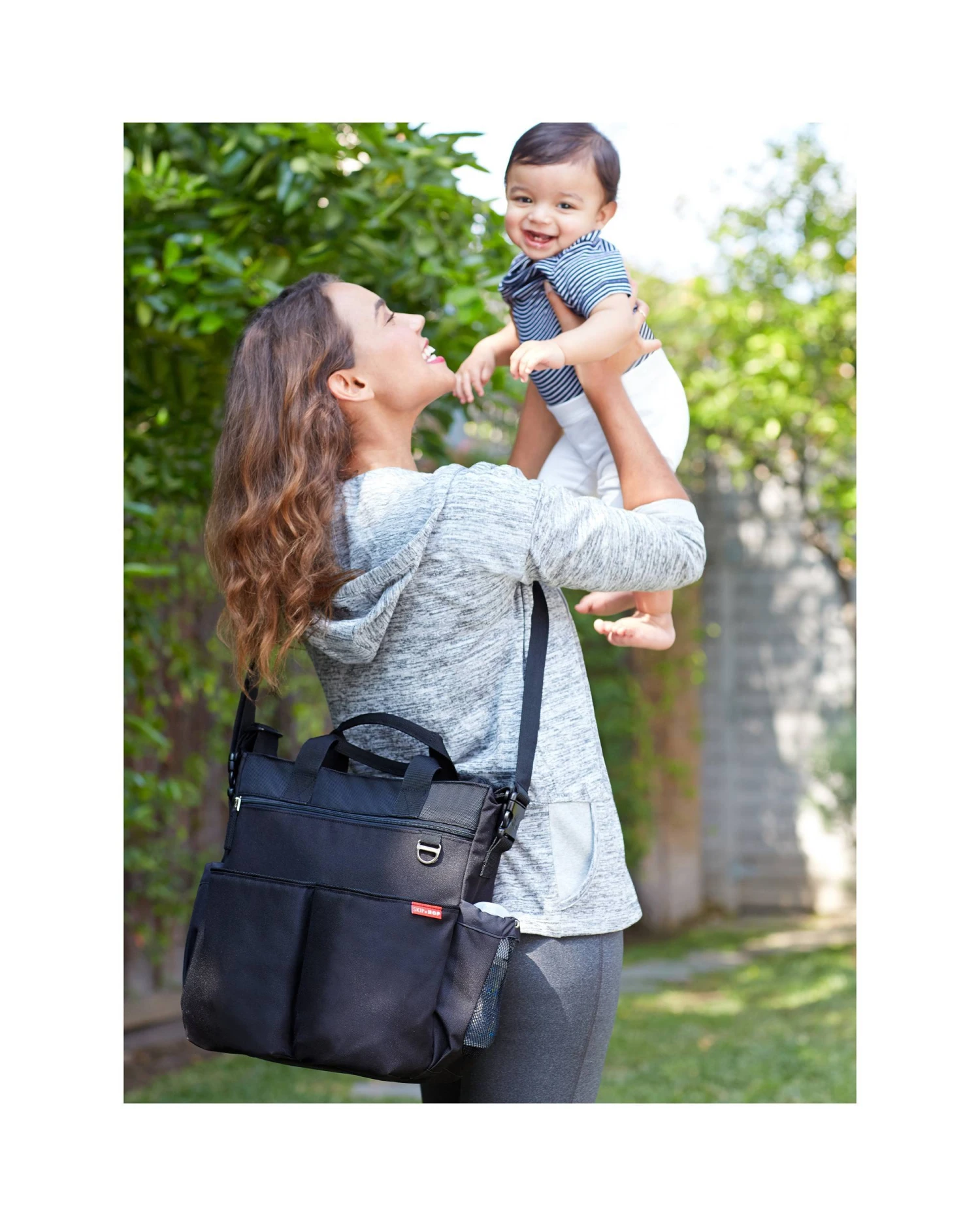 Skip Hop Dou Signature Diaper Bag | Black 8 Skip Hop Dou Signature Diaper Bag | Black - Image 8