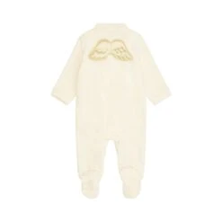 Angel Wings Sleepsuit | Velour Gold